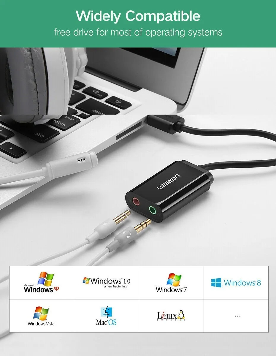 Tarjeta De Audio Sonido Y Micrófono Externa USB A Jack 3.5mm