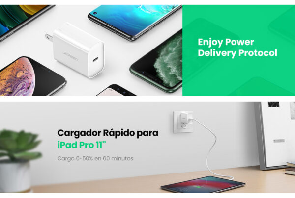 Cargador 20w Tipo C Carga Rapida Pd iPad iPhone 13 Mini 14 Pro Max ...