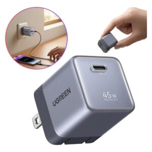 Cargador Ugreen Nexode 45w Air Gan Tipo C 45w Carga Rapida Gris
